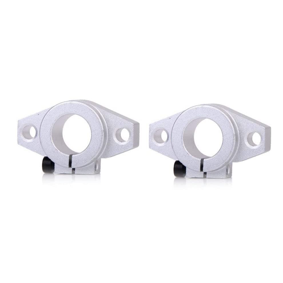 3DINNOVATIONS SHF20 20mm Flange Mount Aluminum Linear Rail Rod Shaft Guide Support Bearing - Set of 2 pcs