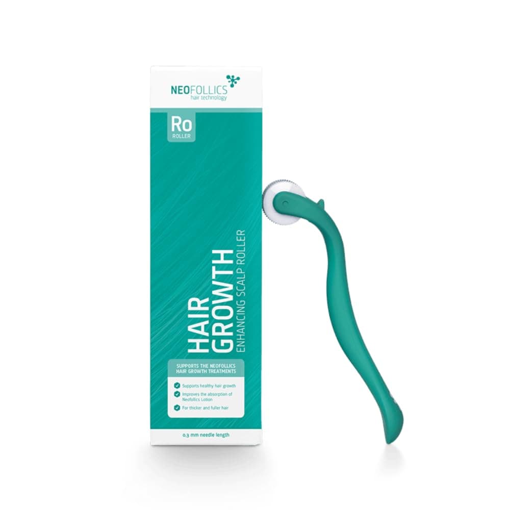 Hair Growth Enhancing Scalp Roller - Neofollics Hair Growth Promoting Scalp Roller - 0.3mm Microneedling - Promotes Hair Growth & Improves Active Ingredient Absorption - Unisex - 540