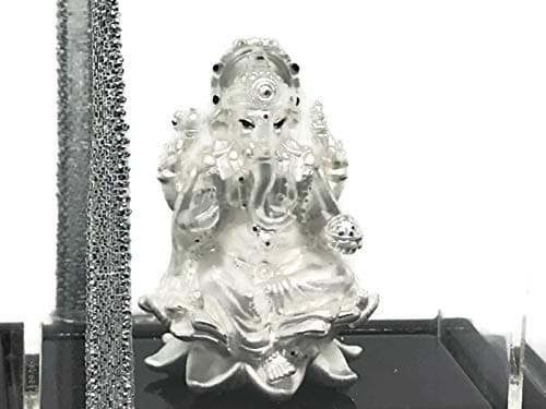Balaji LLC Ganesh Pure Silver (99.5%) Idol/Statue/Murti (Figurine# 22)