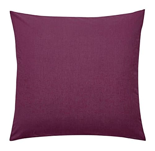 Helena Springfield Plain Dye Percale 50/50 Square Pillow Case, Mulberry, Single