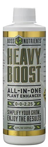 Best All-In-One Plant Enhancer: Boss Nutrients HEAVY BOOST - Increase Weight and Yield - Improve Plant Immune System - Robust Flowering (8 FL OZ (237 mL))