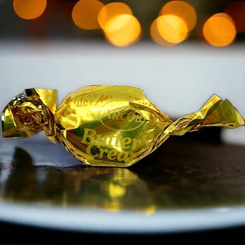 Butter 'n' Cream Toffee Candy-1.5 lbs Old Fashion Hard Candies Individually Wrapped- Crafted With Real Butter and Fresh Cream for A Silky Buttery Taste(24 oz)