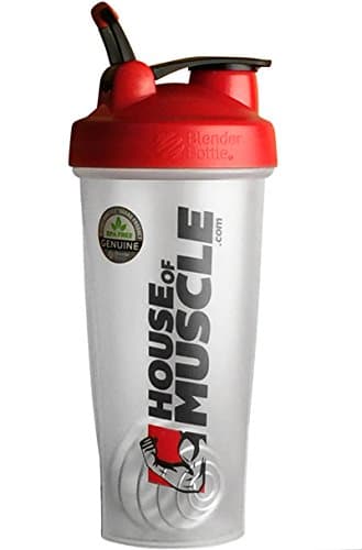 House Of Muscle BlenderBottle 28 Ounce, Carrying Loop with Rubber Grip, Improved flip Cap & spout, Patented blenderball