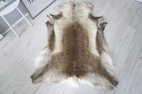 MILABERT Genuine Super Soft - Extra Large Scandinavian Reindeer Skin - Rug | Hide | Pelt - RE 402