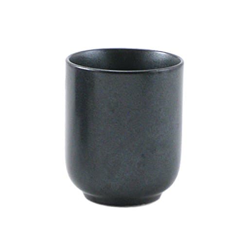 Set of 6 Japanese 3"H Porcelain "Yunomi" Sushi Tea Cup Metallic Black/Made Japan