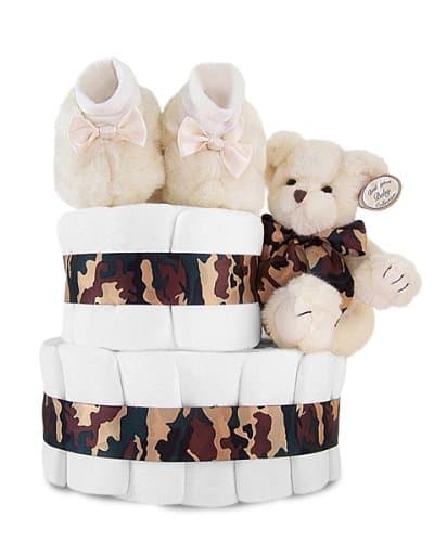 Dreamy Camouflage Couture 2-Tier Diaper Cake, 1