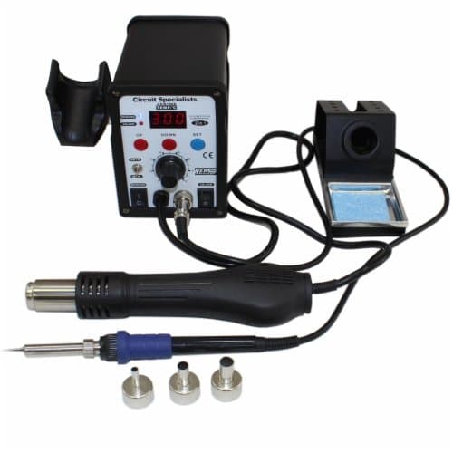 Circuit Specialists - Digital Hot Air Rework Station with Soldering Iron - Electronics Tool Kit - Solder Station - Desoldering - Rework - Electrical Soldering Station - Stand - Digital - Hobby