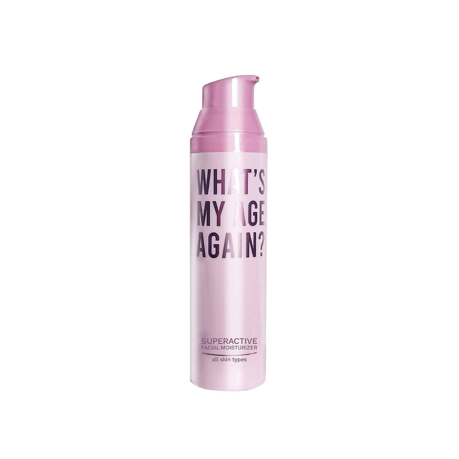 What's My Age Again? SuperActive Facial Moisturizer | Daily Hydrating Face Moisturizer | Clean, Vegan, Sustainable & Cruelty-Free | EWG Verified | All Skin Types | 60 ml / 2.02 fl.oz.
