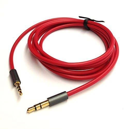 KetDirectRed 9ft Gold Plated Design 3.5mm Male to 2.5mm Male Car Auxiliary Audio cable Cord headphone connect cable for Apple, Android Smartphone, Tablet and MP3 Player­