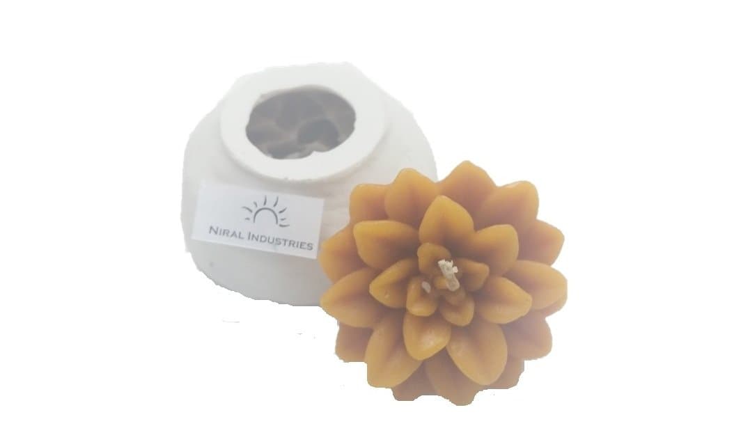 Niral Industries Lotus Flower Silicone Rubber Candle with Mould
