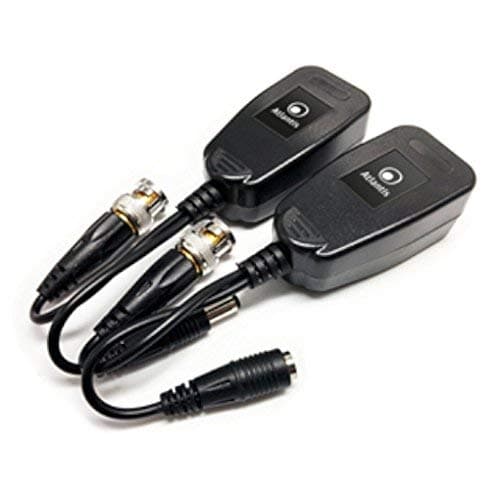 Atlantis Land AHD Balun RJ-45 A/V-Noir for a/v Cable (RJ45 Male to Female Adapter Set Black plastique-10-60 °C)