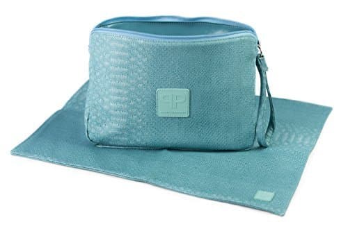 Luxury Diaper Clutch and Changing Pad Set - Turquoise by Posh Play