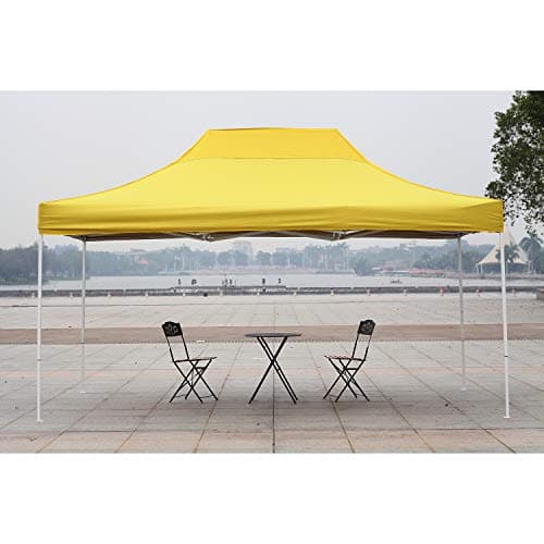 AMERICAN PHOENIX Canopy Tent 10x15 Easy Pop Up Instant Portable Event Commercial Fair Shelter Wedding Party Tent (Yellow, 10x15)