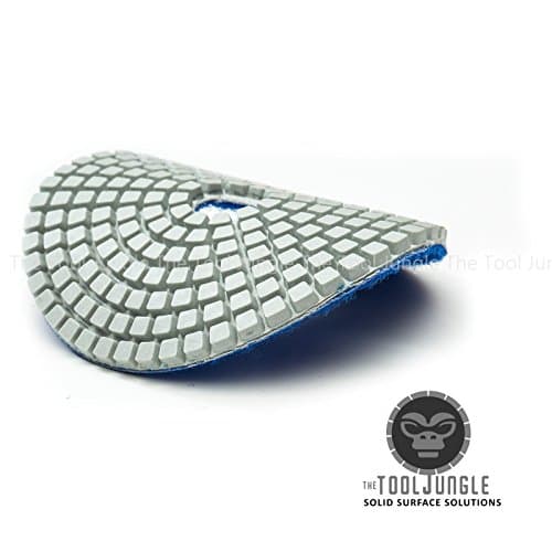 Diamond Polishing Pads 4 inch Wet/Dry 8 Piece Set Granite Stone Concrete Marble (Set with Preium Backer)