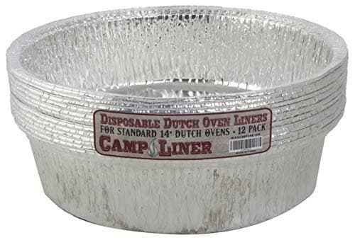CampLiner Dutch Oven Liners, 12 Pack of 14" 8 Quart Disposable Liners - No More Cleaning or Seasoning. Fits Lodge, Camp Chef, and other Cast Iron Dutch Ovens