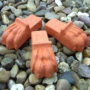 Weston Mill Pottery Terracotta Lions Paw Pot Feet (set of 3)