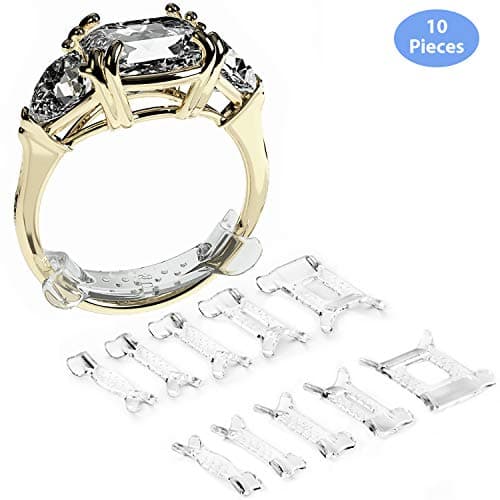 Ringo Invisible Ring Size Adjuster for Loose Rings Ring Adjuster Fit Any Rings, Ring Sizers, 10 PCS, X-Small