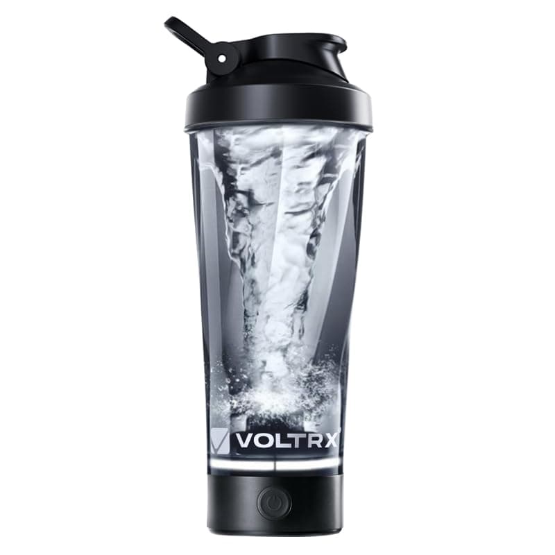 Premium Electric Protein Shaker Bottle, Made with Tritan - BPA Free - 600ml Vortex Portable Mixer Cup, USB C Rechargeable Shaker Cups for Protein Shakes (Black)