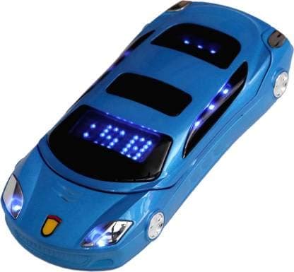 Snexian Rock Car Design Keypad Flip Phone with Dual Sim - Blue