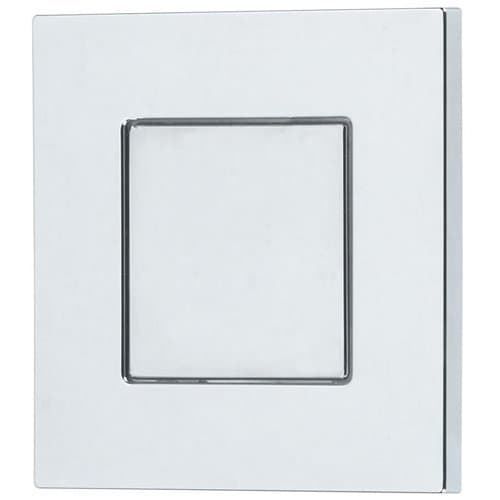 Thomas Dudley Vantage Piazza 73.5mm Square Single Flush Chrome Toilet Push Button 325277, Multi-Colour