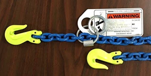 Fulcrum Lifting, 3/8"x 10ft, Grade 100 Alloy Chain Sling with Clevis Grab Hooks