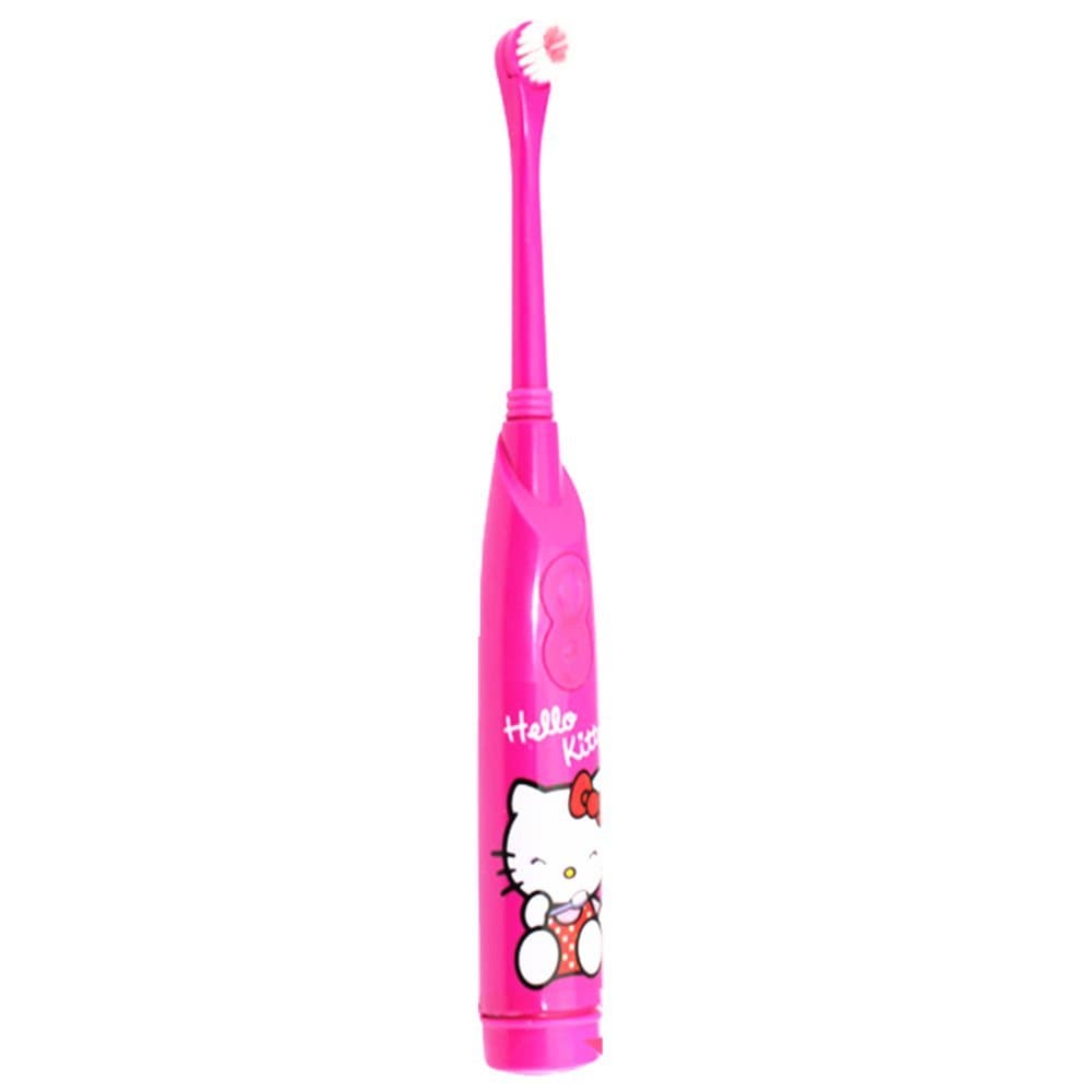 Precision Clean Battery Soft-bristled Toothbrush for Kids Hello Kitty Kids Electric Toothbrush Replacement Heads (Pink Hello Kitty)