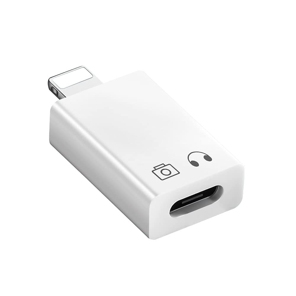 MeloAudio iOS Adapter, USB C Female to iOS Male Adapter Compatible with iOS Devices for USB C Cable Converter Fast Charging Data Transmission and USB C Headphones