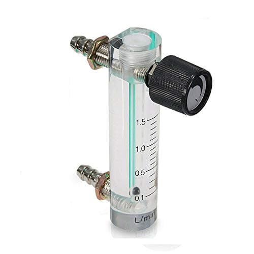– Flowmeter with Control Valve YB-4M Air Flow Meter Gas Regulator for Oxygen, Air and Gas(0.1-1.5L/min)