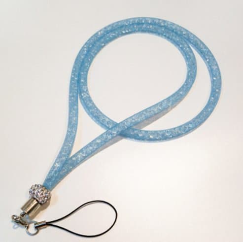 Universal Crystal Bling Long Neck Cord Strap Luxury Hang the Chain Mobile Phone Strap mobile phone key ID Pass Card x 1 - 45&nbsp;cm blue