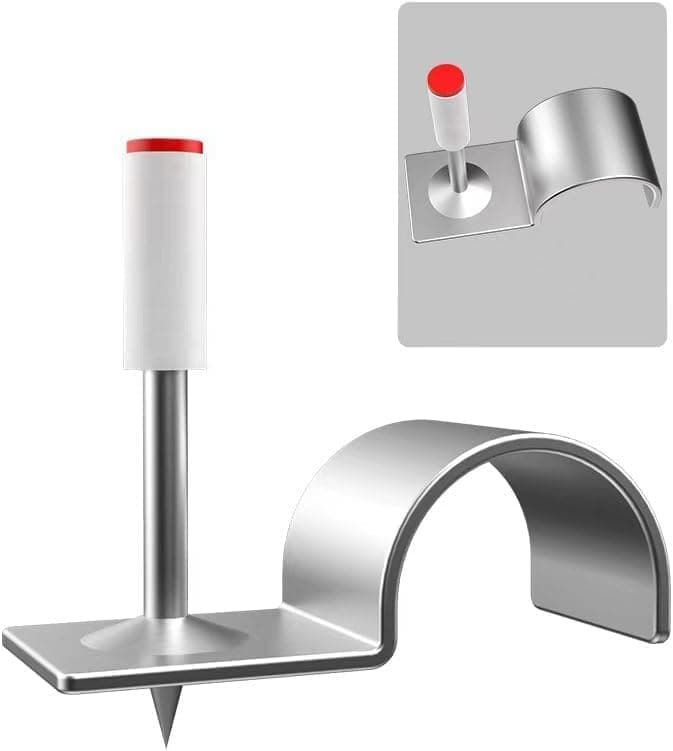 7.3mm Nail Gun Manual Steel Nails, 50 pcs Clip Nails Wall Fastening Tool for Concrete Ceiling Cable Ducts Fixed Slotting Device Repair Tool