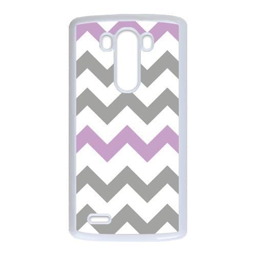 Custom Chevron Grey Lavender LG G3 Plastic Case Wireless Phone Accessory