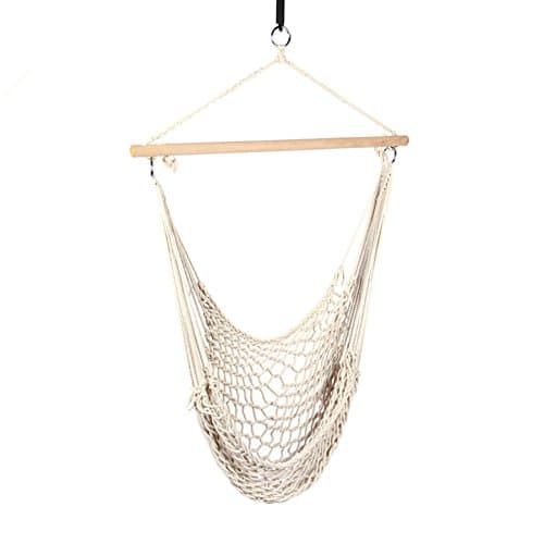 Assolar(TM AT6732 Cotton Rope Hanging Hammock Chair Porch Swings for Children and Adults,Max Weight: 350 Pounds