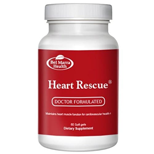 Bel Marra Health Heart Rescue Supplement – CoQ10, Omega 3, EPA, DPA, Hawthorn Extract – Supports Heart Function, Cardiovascular Health – 360 Soft Gel Capsules