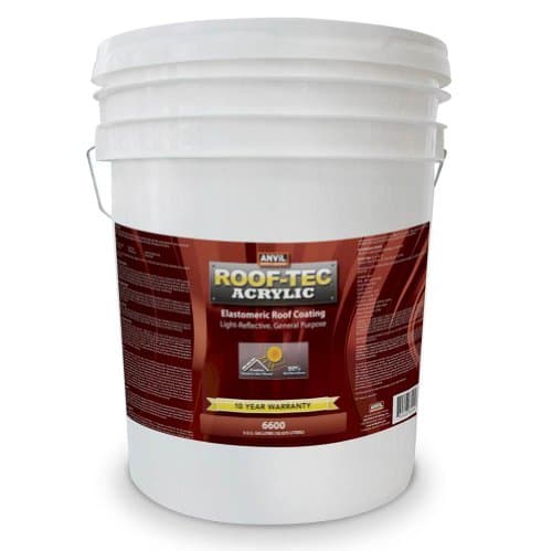 Anvil ROOF-TEC Acrylic White Elastomeric Roof Coating - 5 Gallon