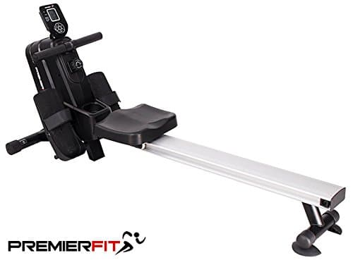 PremierFit R400 Rowing Machine - Advanced Home Rower with Adjustable Resistance, Multi-Function Computer + Calorie Counter, Drinks Holder - Folding Design with 2 Year Warranty