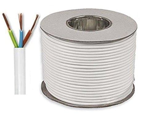 White 3183Y 3 Core 4mm 32 Amp PVC Flexible Cable Cut To Length Flex (25 Meters)