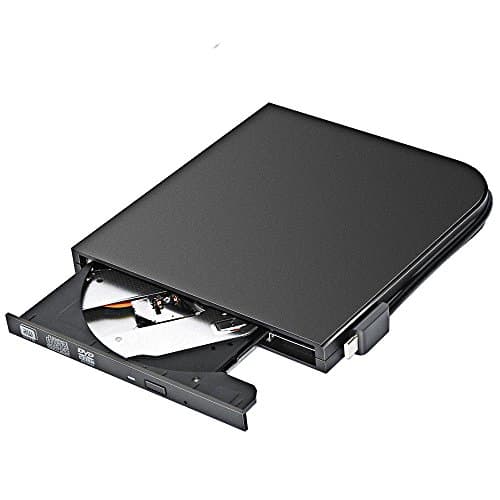 Slim External Type-C DVD RW, USB External DVD Burner with Type C & Type A Port, Portable Optical Drive CD DVD Writer/Rewriter/Player for Windows XP/2003/Vista/Wins7/8/10 Linux Mac 10 OS