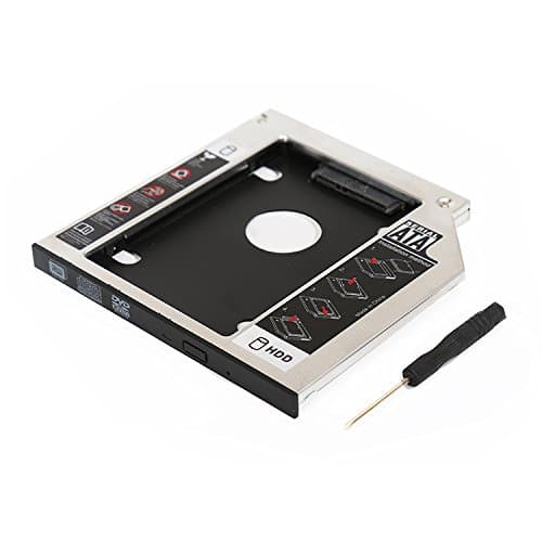 Universal SATA 2nd HDD SSD Hard Drive Caddy Tray 9.5mm/12.7mm (12.7)