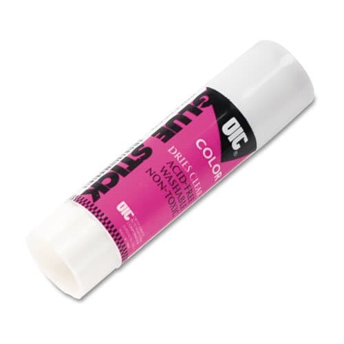 Color Glue Stick.74 oz, Purple/Dries Clear, Nontoxic