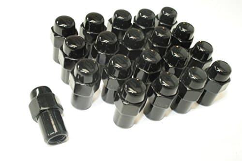T6 PREMIUM BLACK STANDARD MAG LUG NUTS 13/16" HEX 1.68" TALL 0.75" SHANK LENGTH 0.68" SHANK WIDTH 7/16" THREAD PITCH SET OF 24