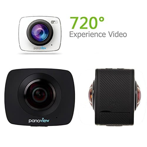 Yumiasa 720 Degree VR Camera Spherical Panorama images or Video 30fps 1080p full-HD Video Two 220 Degree Fisheye angle Lens Use For Iphones and Samsung Other All Smartphone ( With Micro SD 8GB )