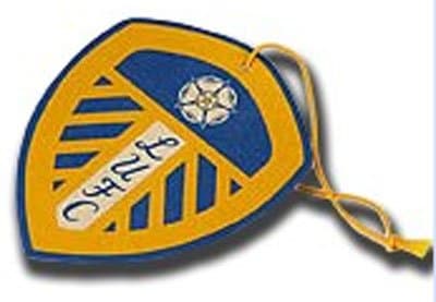 100% OFFICIAL IN CAR HANGING AIR FRESHENER LEEDS UNITED