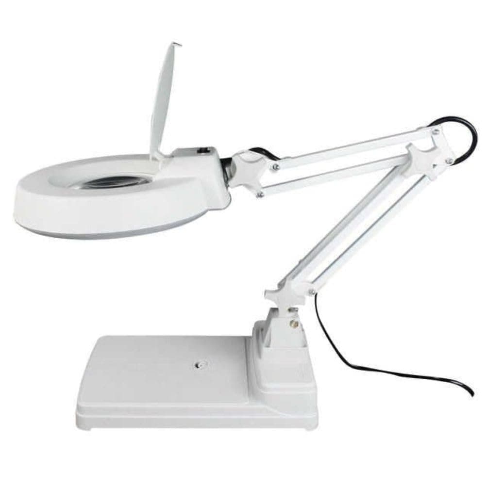 ESD Safe Magnifier Lamp Led Magnifying Lamp Desktop Magnifier Lamp 127 mm, Upto 10x Magnification Angle Adjustable White - Natural Coolday Light