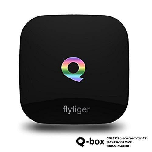 Flytiger Q Box Android TV Media Player 2g/16g Android Box Gigabit Amlogic S905 Quad Core Cortex-A53 2.4G 5G Dual Channel WIFI 4K 60fps H.265 Bluetooth 4.0 Mini Pc