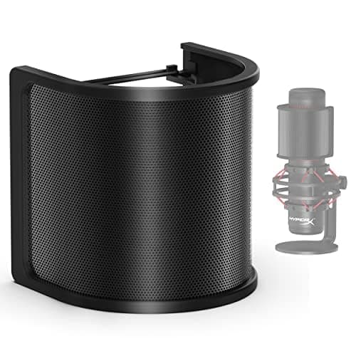 IXTECH Microphone Pop Filter, Mic Pop Screen with Metal Mesh and Foam Filter, Handheld Mic Windscreen Cover Pop Shield, Noise Shield Microphone Accessories for Podcasts Recording Vlogging Streaming