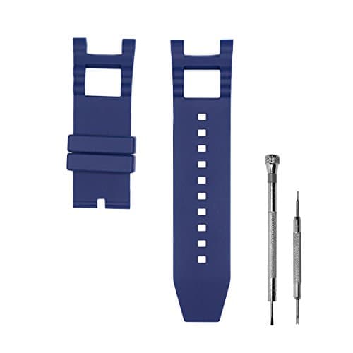 CACA for Invicta Subaqua Noma III - Soft and Durable Rubber Silicone Watch Band Watch Strap - Blue Invicta Watch Bands