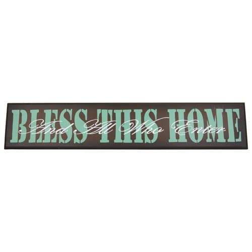 Wooden Wall Plaque 24"/ Home "Bless This Home and All Who Enter"