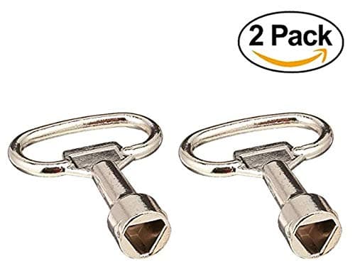2 Pack Meter Key Metal Triangle Socket Spanner Key for Panel Lock