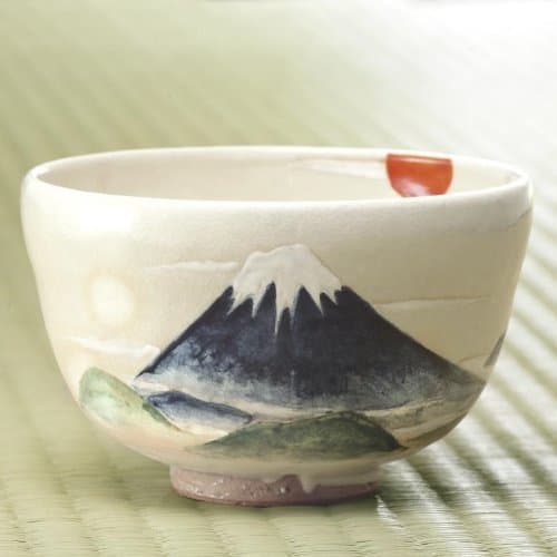 Kyo-yaki Green Tea Bowl " Mt. Fuji"