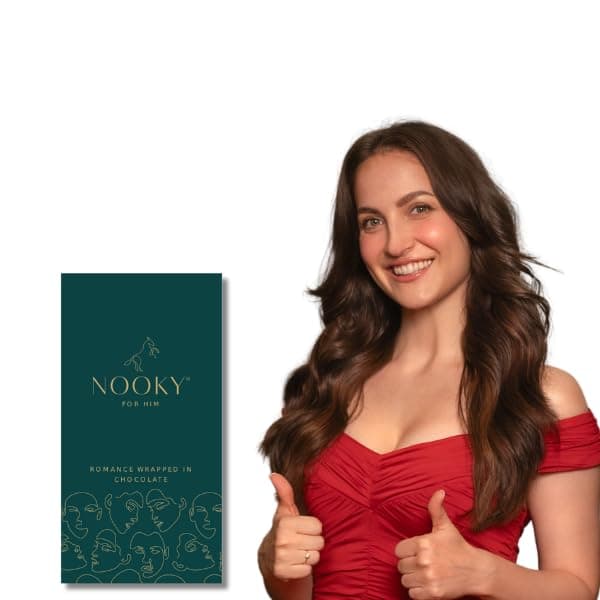 InstaEats Nooky Dark Chocolate for Him|Pack of 12 I Luxurious Dark Chocolate for Uplifting Mood, Gift for Man, Ideal for Him,Delight Mood Chocolate, Vegan and Gluten-free, 48 gram